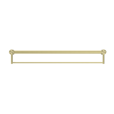 Nero Mecca Care 32mm Grab Rail With Towel Holder 900mm Brushed Gold - Sydney Home Centre