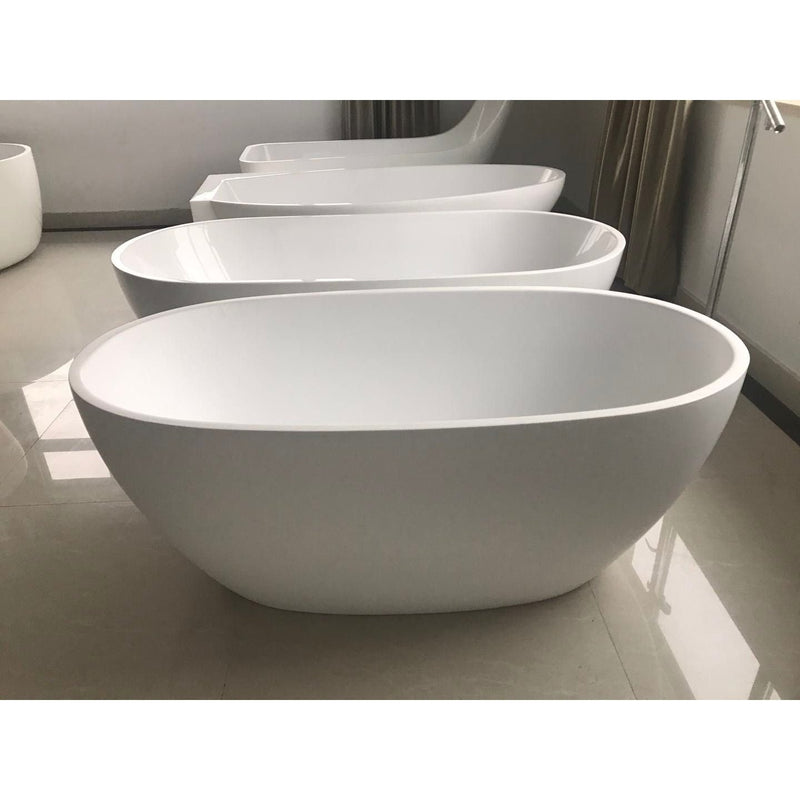 Poseidon Olivia Free Standing 1700mm Matte White Bathtub - Sydney Home Centre