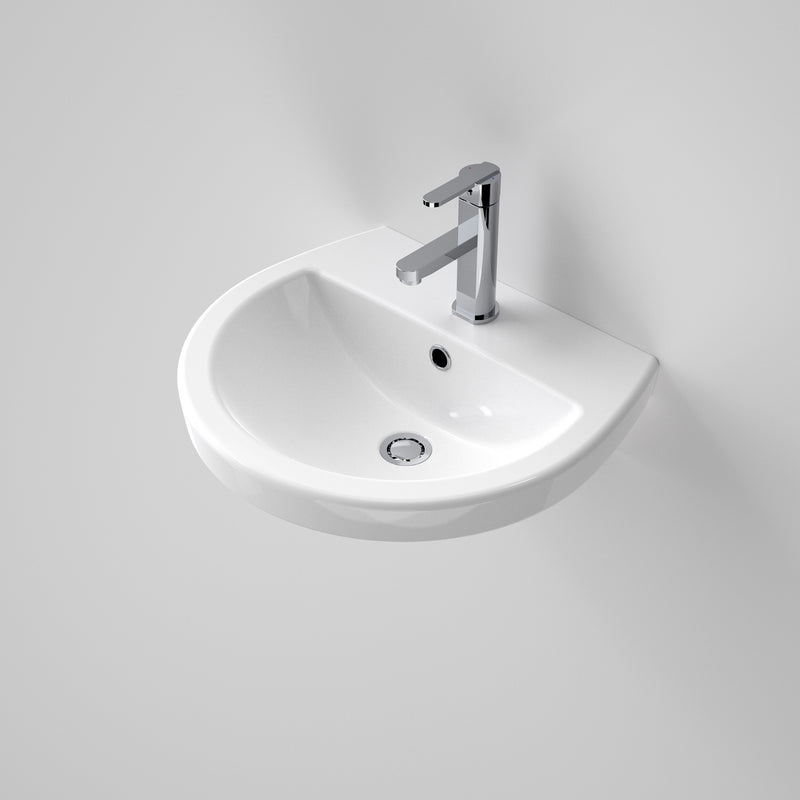 Caroma Cosmo Wall Basin 1 Tap Hole White - Sydney Home Centre