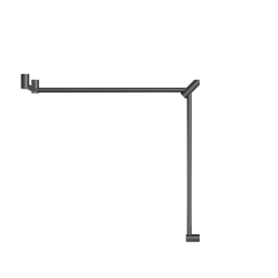 Nero Mecca Care 32mm Dda Toilet Grab Rail Set 90 Degree Continuous 600X1065X1025mm Gun Metal - Sydney Home Centre