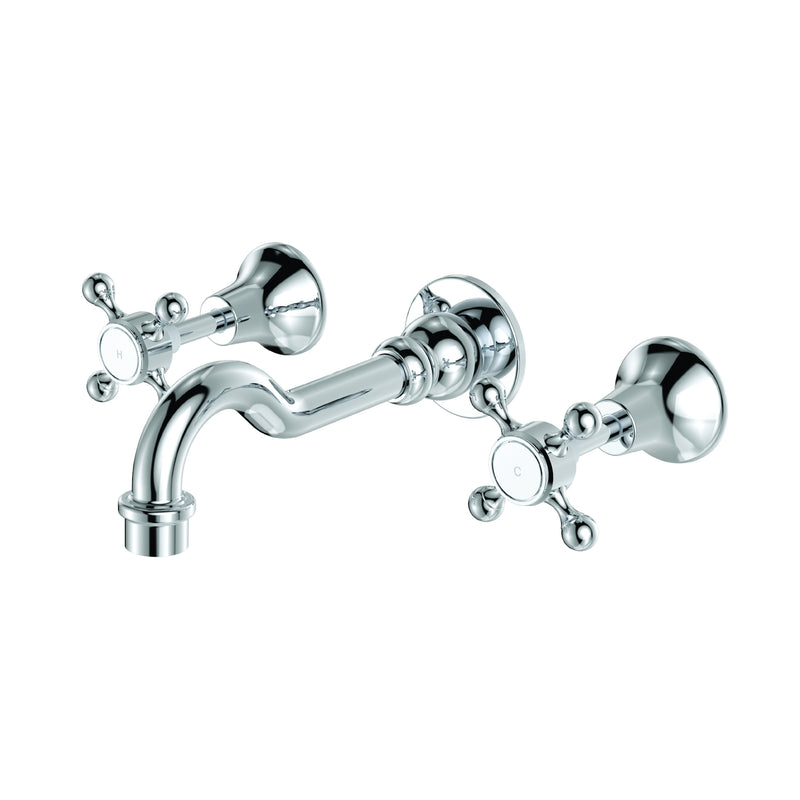 Fienza Lillian Shepherds Crook Bath Set Chrome