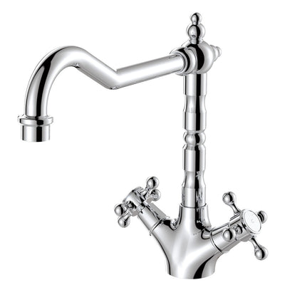 Fienza Lillian Shepherds Crook Kitchen Sink Mixer Chrome