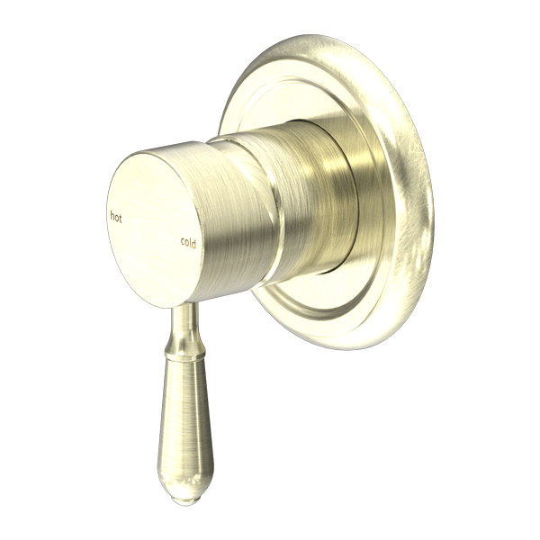 Nero York Shower Mixer With Metal Lever Aged Brass - Sydney Home Centre