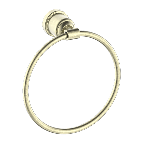 Nero York Towel Ring Aged Brass