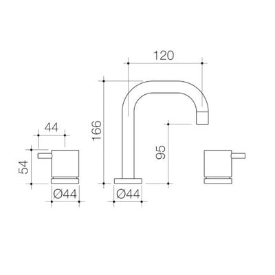 Caroma Luna Lever Basin Tap Set Black - Sydney Home Centre