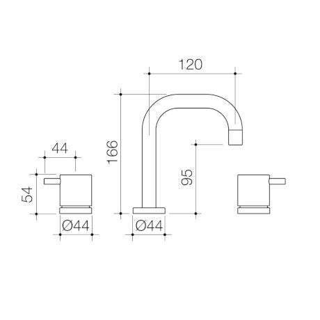 Caroma Luna Lever Basin Tap Set Black - Sydney Home Centre