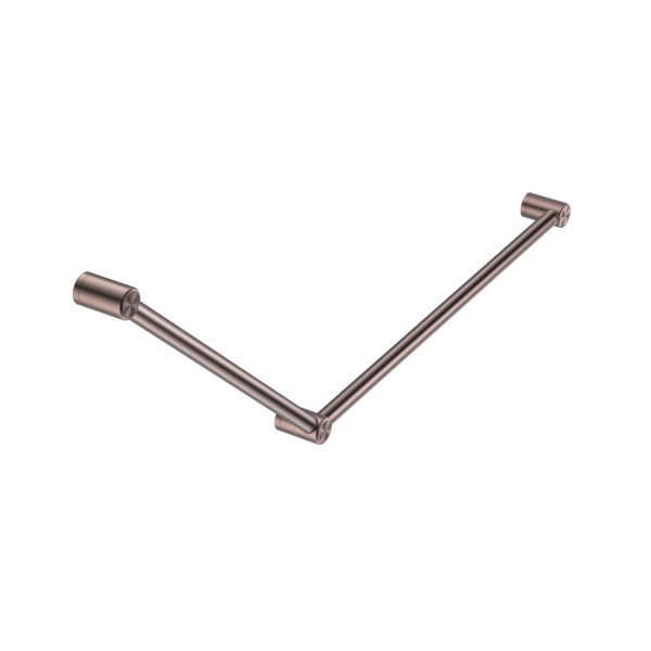 Nero Mecca Care 32mm Dda Grab Rail Set 45 Degree 750X900mm Brushed Bronze - Sydney Home Centre