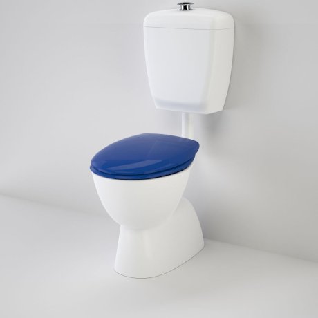 Caroma Care 400 Connector S Trap Toilet Suite With Caravelle Care Double Flap Seat Sorrento Blue - Sydney Home Centre