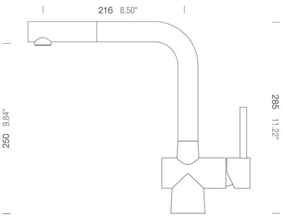 Alfresco Laios Pull Out Stainless Steel Mixer