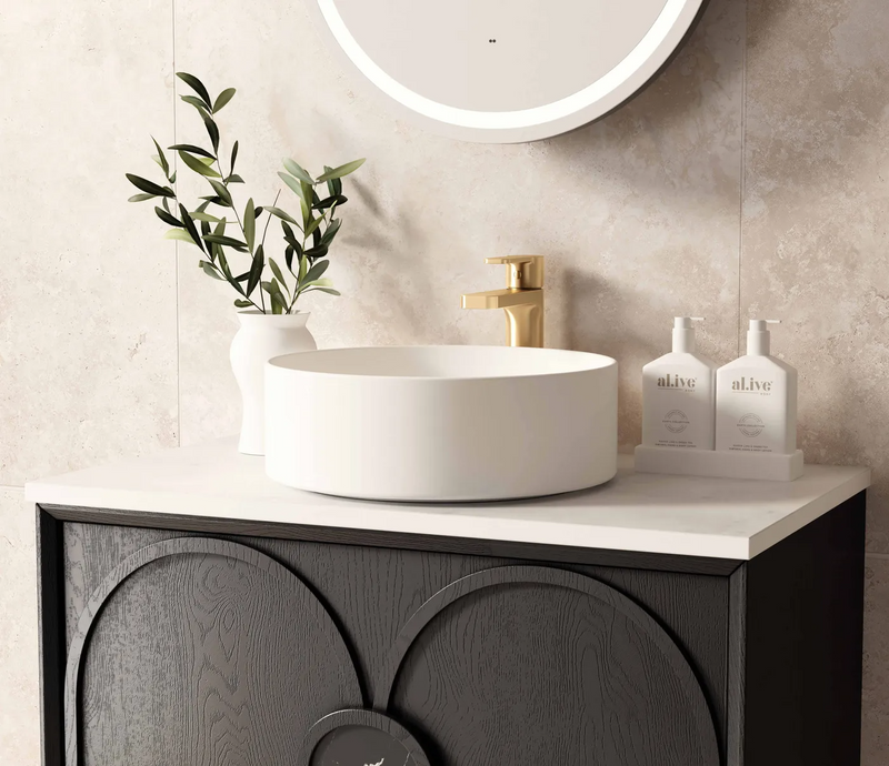 Otti Laguna 750mm Vanity Black American Oak (Cabinet Only) - Sydney Home Centre