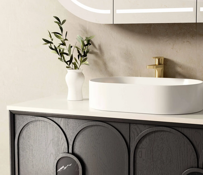 Otti Laguna 1200mm Vanity Black American Oak (Cabinet Only) - Sydney Home Centre