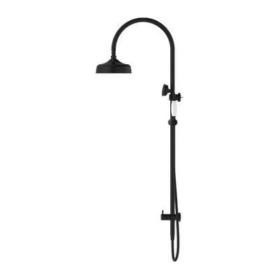 Nero York Twin Shower With White Porcelain Hand Shower Matte Black - Sydney Home Centre