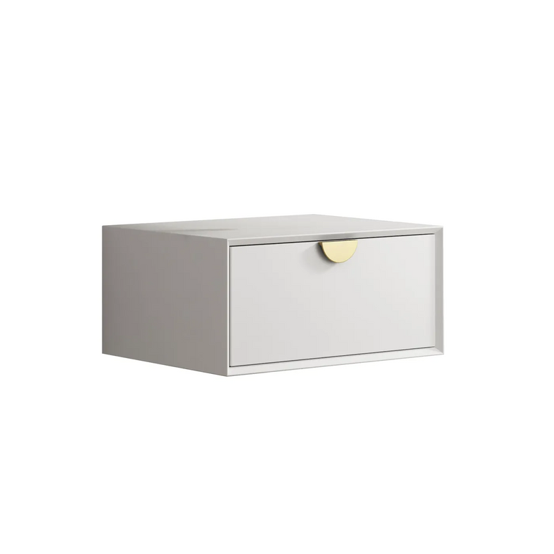 Otti Moonlight 600mm Wall Hung Cabinet Satin White - Sydney Home Centre