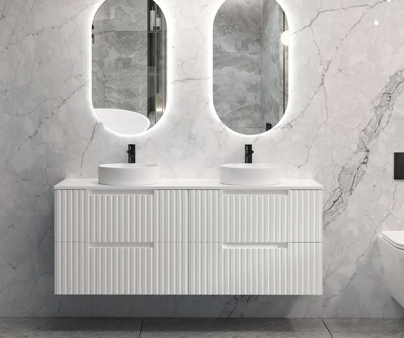 Otti Noosa 1500mm Wall Hung Vanity Matte White (Cabinet Only) - Sydney Home Centre