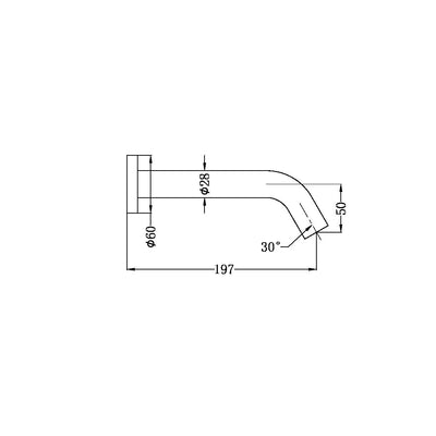 Nero Mecca Wallmount Sensor Taps Brushed Nickel - Sydney Home Centre