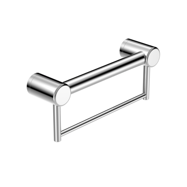 Nero Mecca Care 32mm Grab Rail With Towel Holder 300mm Chrome - Sydney Home Centre