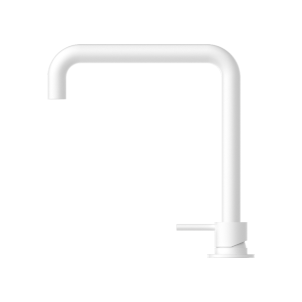 Nero Mecca Hob Basin Mixer Square Spout Matte White - Sydney Home Centre