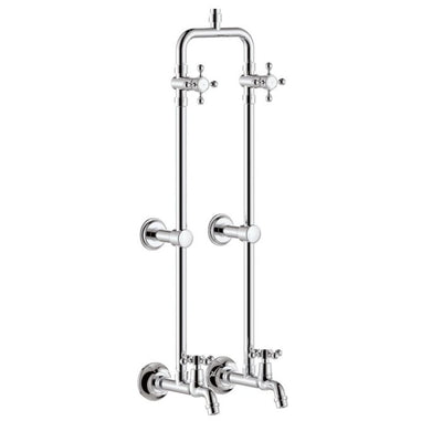 Fienza Lillian Exposed Shower and Bath Set with Cross Handles Chrome