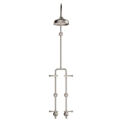 Fienza Lillian Exposed Shower and Bath Set with Lever Handles Brushed Nickel