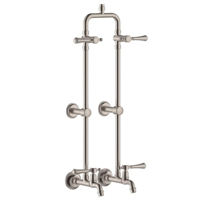 Fienza Lillian Exposed Shower and Bath Set with Lever Handles Brushed Nickel