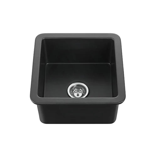 Ceto Camden Fireclay Square 457mm Top/undermount Sink Matte Black - Sydney Home Centre