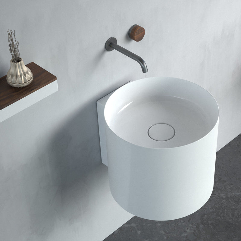 Caroma Elvire 400 Wall Basin No Tap Hole White - Sydney Home Centre