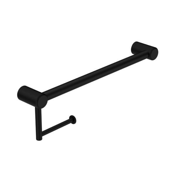 Nero Mecca Care 25mm Toilet Roll Rail 450mm Matte Black - Sydney Home Centre