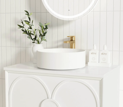 Otti Laguna 750mm Vanity Satin White (Cabinet Only) - Sydney Home Centre