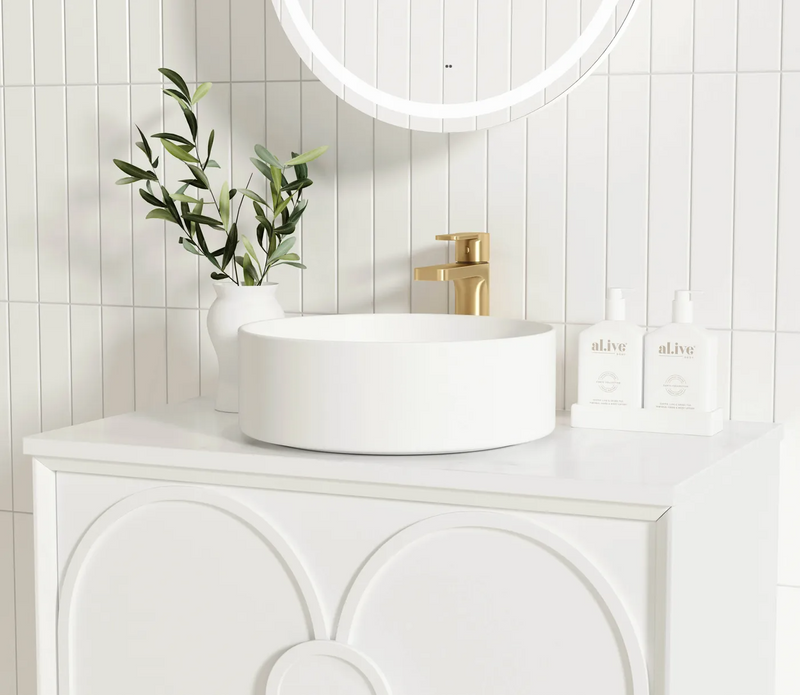 Otti Laguna 750mm Vanity Satin White (Cabinet Only) - Sydney Home Centre