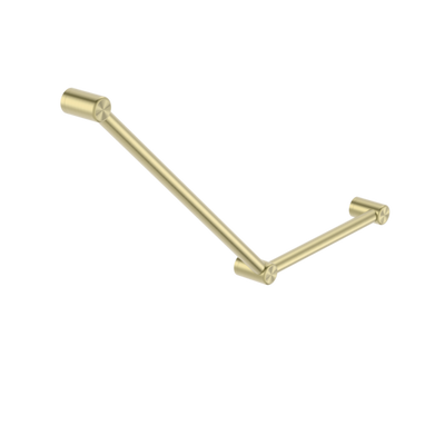 Nero Mecca Care 32mm Ambulant Toilet Grab Rail 45 Degree 750X450mm Brushed Gold - Sydney Home Centre