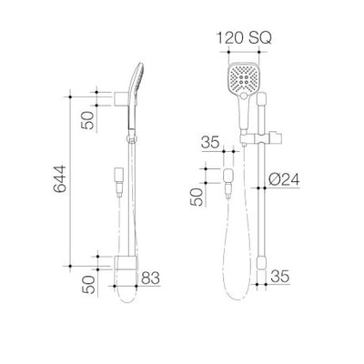 Caroma Luna Multi Function Hand Shower Chrome - Sydney Home Centre