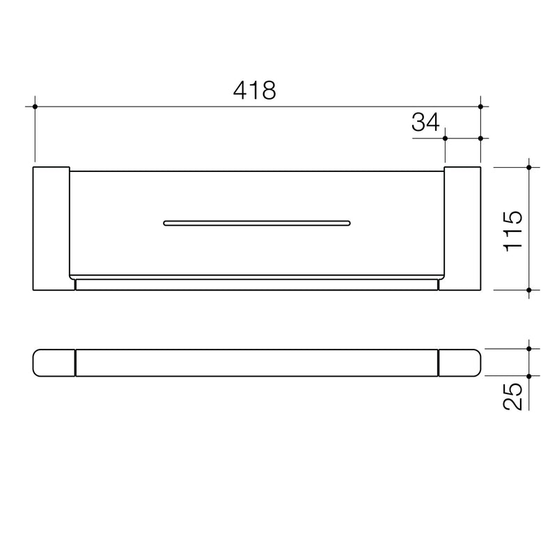 Caroma Luna Metal Shelf Chrome - Sydney Home Centre