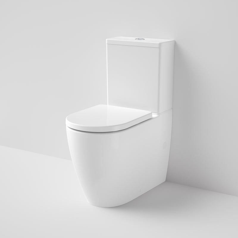 Caroma Urbane II Cleanflush® Wall Faced Close Coupled Toilet Suite Back Entry with GermGard® White - Sydney Home Centre