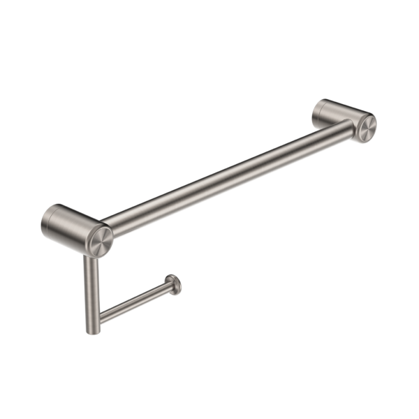 Nero Mecca Care 25mm Toilet Roll Rail 450mm Brushed Nickel - Sydney Home Centre