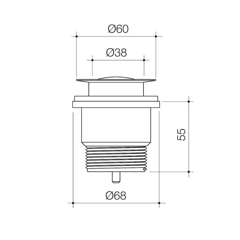 Caroma Urbane II Pop-Up Plug & Waste Brushed Nickel - Sydney Home Centre