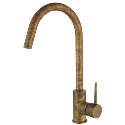 Bella Vista Mica LVB Gooseneck Sink Mixer Living Brass - Sydney Home Centre