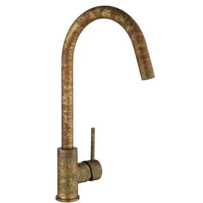 Bella Vista Mica LVB Gooseneck Sink Mixer Living Brass - Sydney Home Centre