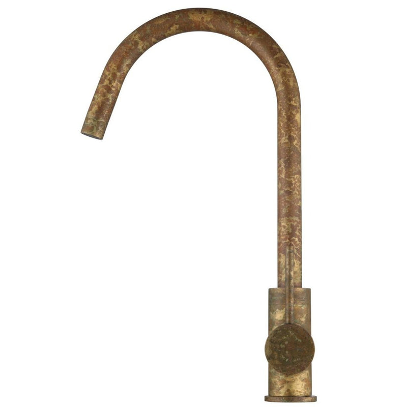 Bella Vista Mica LVB Gooseneck Sink Mixer Living Brass - Sydney Home Centre