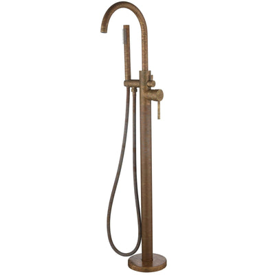 Bella Vista Mica LVB Freestanding Bath Mixer With Hand Shower Living Brass - Sydney Home Centre