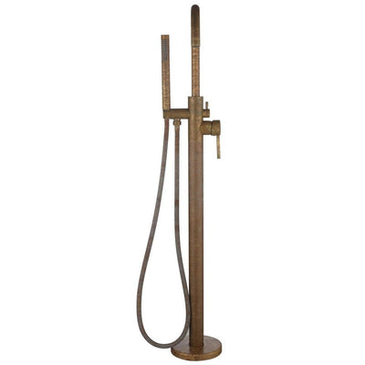 Bella Vista Mica LVB Freestanding Bath Mixer With Hand Shower Living Brass - Sydney Home Centre