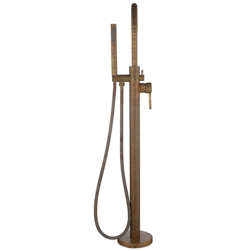 Bella Vista Mica LVB Freestanding Bath Mixer With Hand Shower Living Brass - Sydney Home Centre