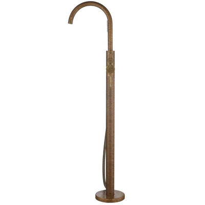 Bella Vista Mica LVB Freestanding Bath Mixer With Hand Shower Living Brass - Sydney Home Centre