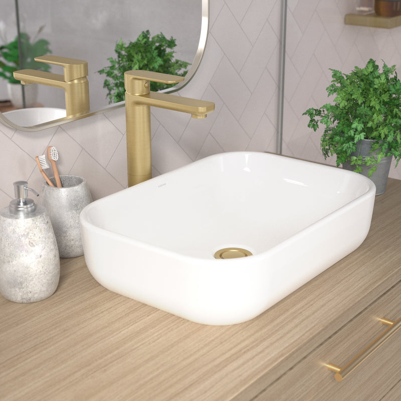 Caroma Luna Above Counter Basin No Tap Hole White - Sydney Home Centre