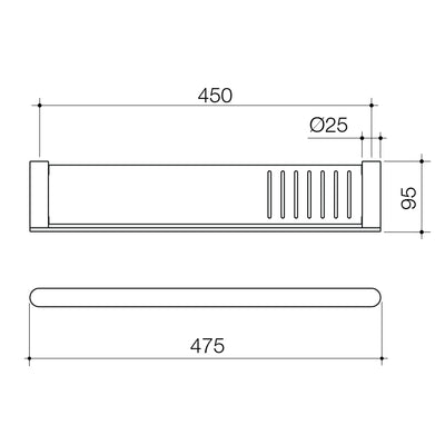 Caroma Urbane II Bathroom Shelf Chrome - Sydney Home Centre