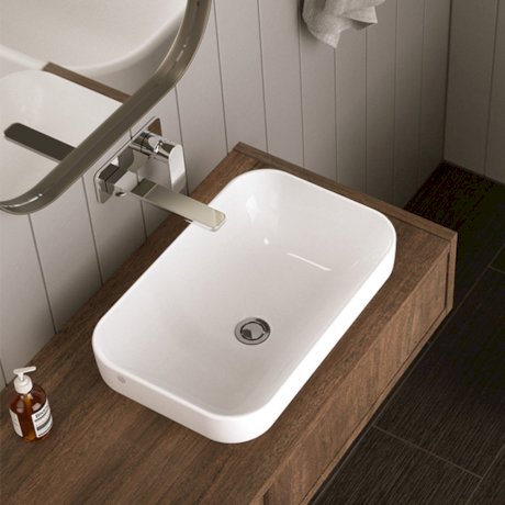 Caroma Tribute Rectangle 530mm Inset White Basin (No Tap Hole) - Sydney Home Centre