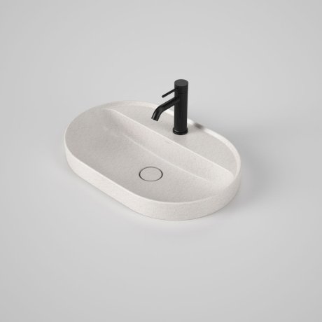 Caroma Liano II 600mm Pill Inset Basin with Tap Landing (1 Tap Hole) Matte Speckled (Special Order) - Sydney Home Centre