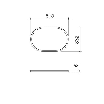 Caroma Liano II 530mm Pill Basin Dress Ring Chrome - Sydney Home Centre