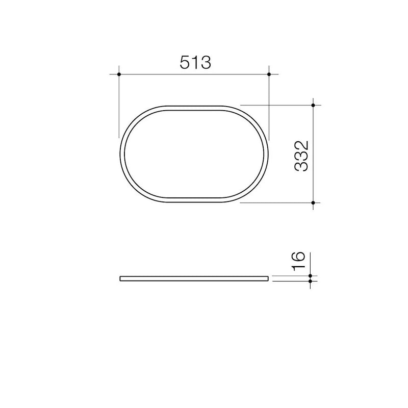 Caroma Liano II 530mm Pill Basin Dress Ring Chrome - Sydney Home Centre