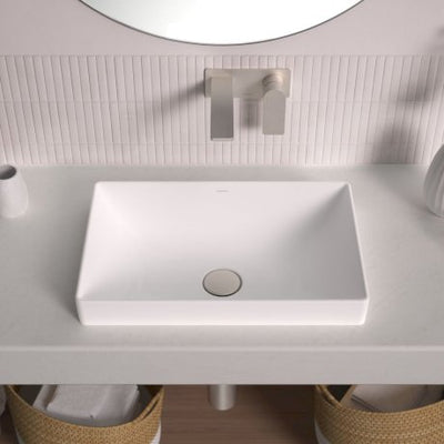 Caroma Urbane II Inset Basin 500mm x 400mm x 187mm White (No Tap Landing) - Sydney Home Centre