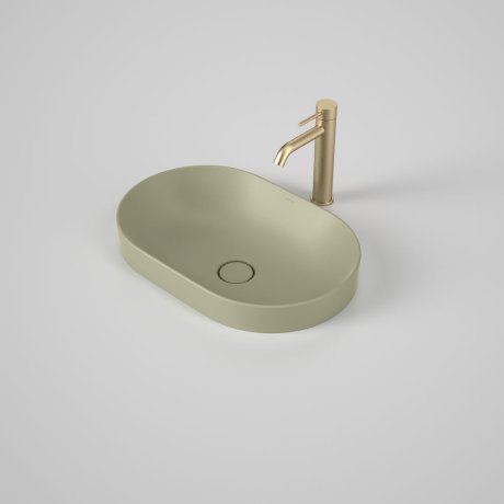 Caroma Liano II 530mm Pill Inset Basin Matte Green (Special Order) - Sydney Home Centre